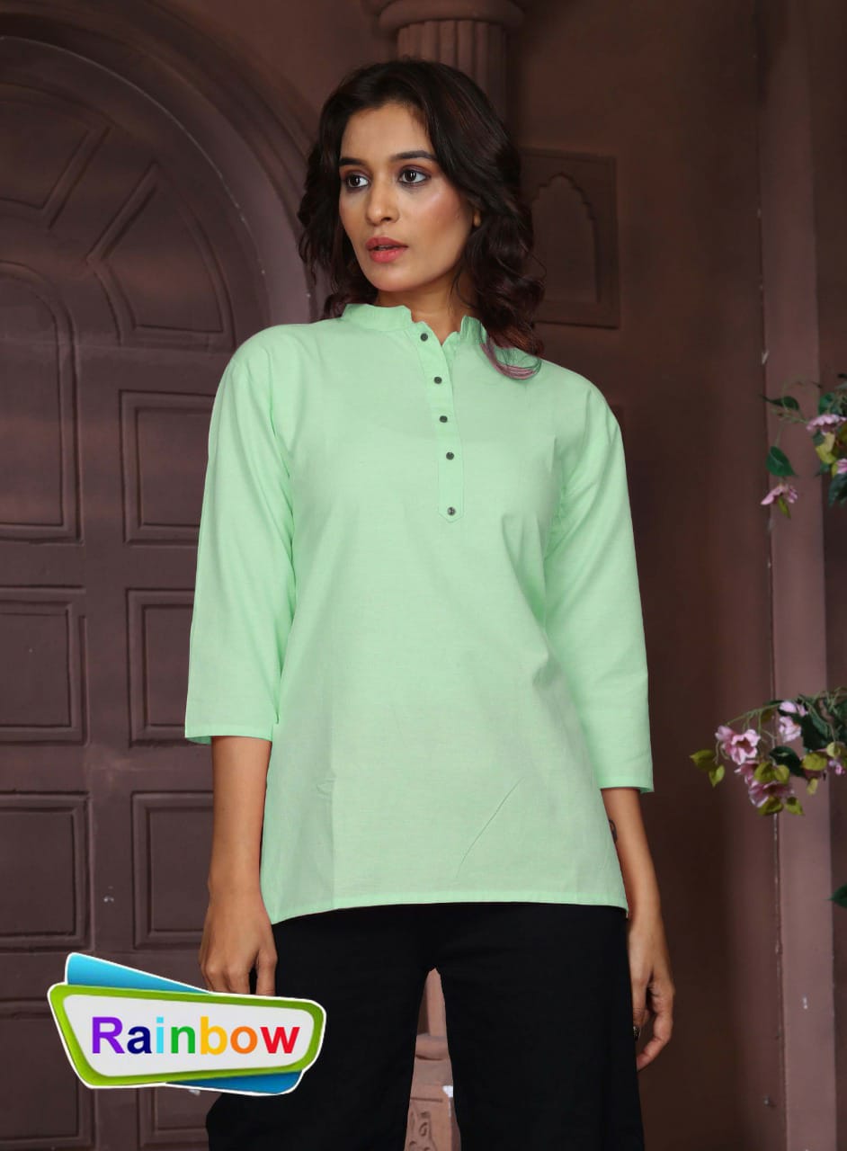 Ff Rainbow Casual Wear Tunic Top Catalog
